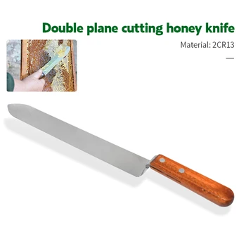

Brand Double Straight Stainless Steel And Wood Uncapping Knife Suitable for Beekeeping Tool Honey Honeycomb Scraper