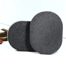 2 шт Черная ПВА губка для смывания косметики портативная косметическая губка из бамбукового угля Очищение лица легко мыть