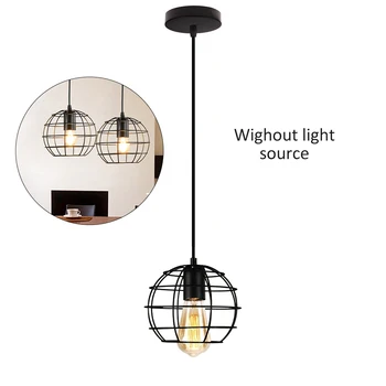 

Black Iron Chandelier LED Retro Restaurant Industrial Style Lighting Decoration Attic Chandelier For Kitchen Bar Iron Lamp E27G