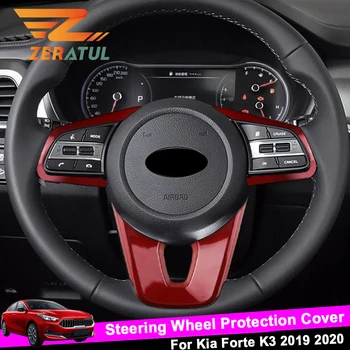 

Zeratul Auto Parts for Kia Forte K3 2019 2020 ABS Car Steering Wheel Buttons Protection Cover Trim Accessories