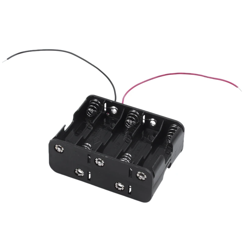 Черный пластиковый чехол с держателем для аккумулятора 10x1 5 V AA 2 шт. |