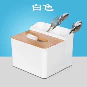 

Desktop Storage Box Chopsticks Tube Tea Shop Straw Drink Creative Restaurant Spoon Tableware Tissue Box Custom