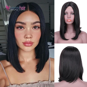 

Straight Bob Lace Part Wig Human Hair 100% Human Hair U Part Lace Wig Natural Remy Brazilian Straight Lace Wigs For Black Women