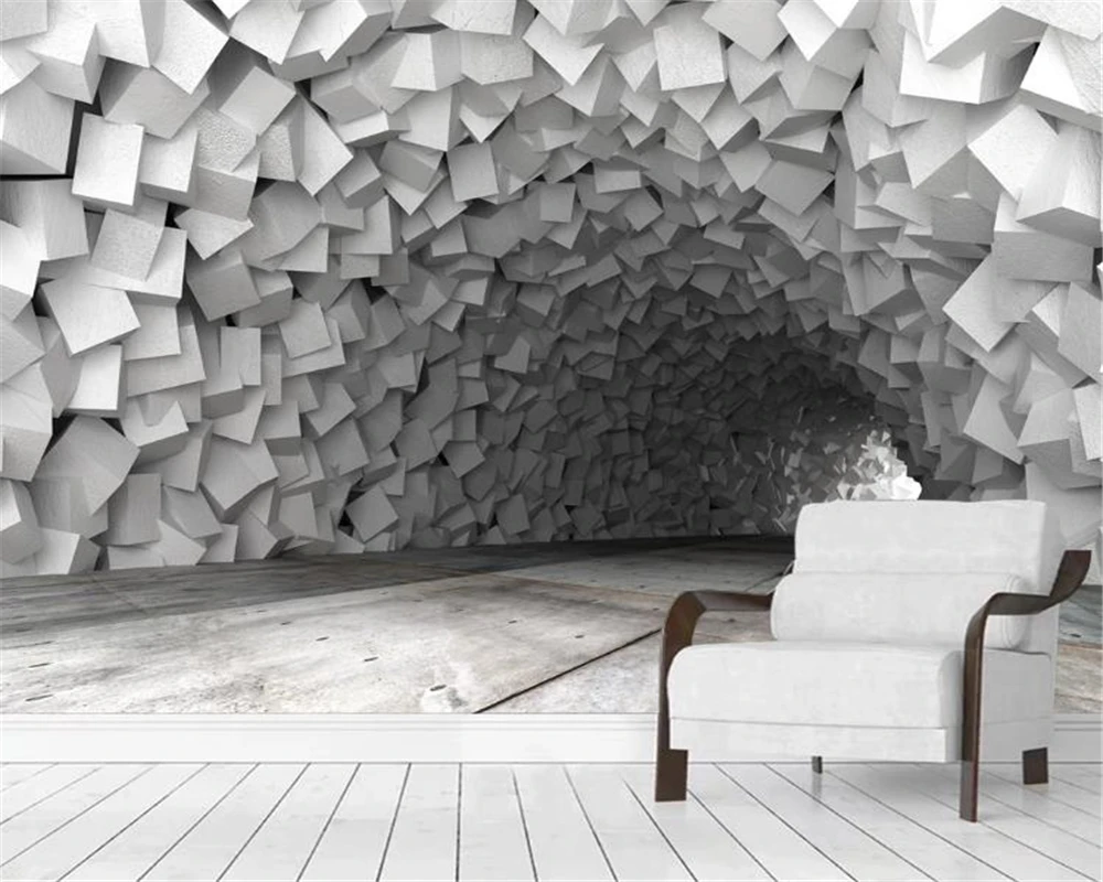 3d-home-wallpaper-concrete-cave-extension-space-living-room-bedroom