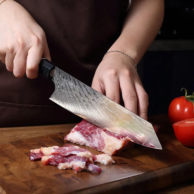 Профессиональный нож Kiritsuke с рукояткой G10 шеф повар из дамасской стали VG10 67 слоев