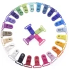 100 Pcs 20 Color Mixed Hot D Shape 25mm Plastic Baby Pacifier Clip Holder Newborn Baby Dummy Soother Bib Toy Chain Gift 1
