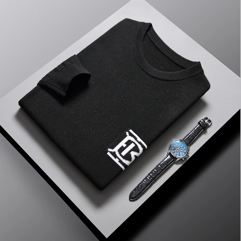 

2020 High End Designer New Fashion Brand Knitted Wool Pullover Sweater Men Designer Autum Winter Casual Jumper Men Clothes
