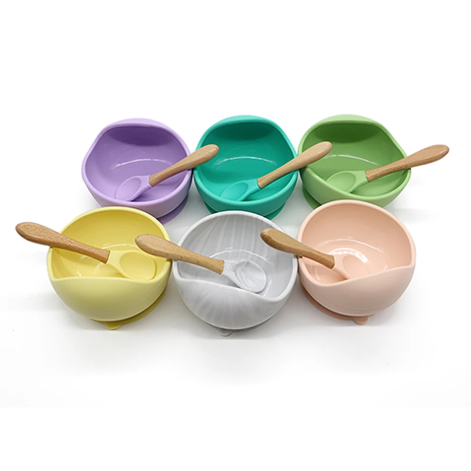 

Baby Silicone Children's Dishes Dining Plate Top For Feeding BPA Free Tableware Fruit Platos Children Baby Feeding Dinner Bowl