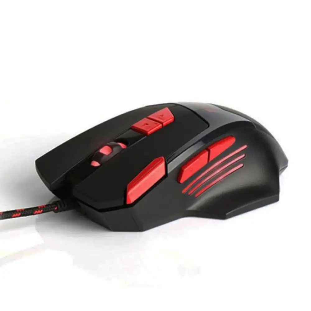 8D USB Проводная 7-скорость игры Мышь эргономичный дизайн Mute красочные светильник игровой Мышь