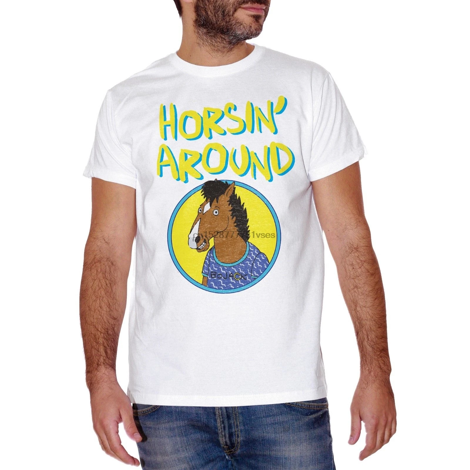 CUC футболка BOJACK THE HORSEMAN serie TV MOVIE FAMOUS HORSE Мужская брендовая Футболка с принтом из 100%