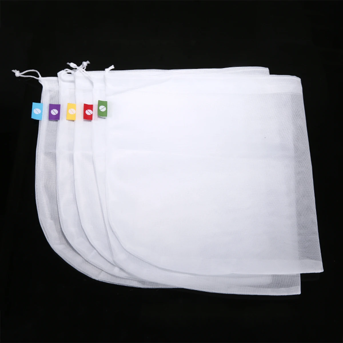 5 шт многоразовые сетчатые сумки Экологичные продуктовые овощные фруктовые кухонные сумки для хранения Mayitr