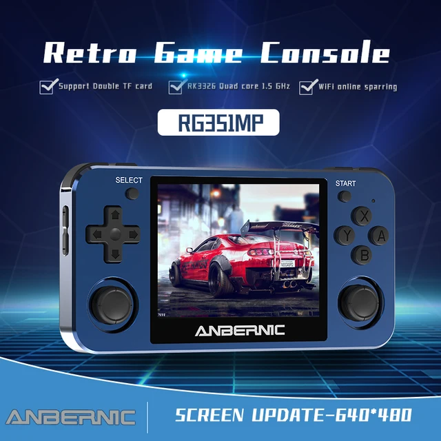 New Anbernic RG351MP Portable Game Player Pocket Game Machine 3.5 Inch IPS Screen Support PS1 Games External Wifi 64G 2400 Games 1