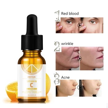 

Vitamin C Hyaluronic Acid Face Serum Anti Aging Whitening Brighten Essence Remove Wrinkle Fade Dark Spot Moisturizer Skin Care