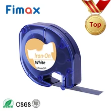 1 шт. 18771 18768 совместимый с DYMO LetraTag ткань железа на этикетке производитель черный на белом 12 мм Dymo Letratag принтер этикеток DYMO LT