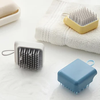 

4 Colors PC+TPR Scalp Shampoo Massage Comb Brush Washing Comb Shower Head Hair Mini Head Meridian Massage Wide Tooth