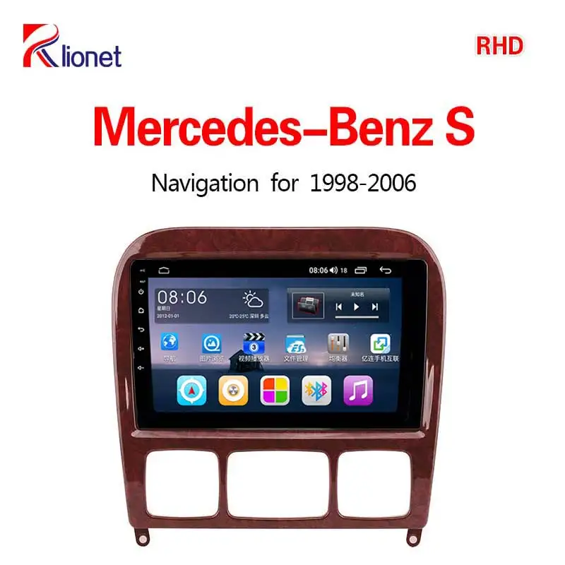 Lionet gps навигация для автомобиля Mercedes-Benz S Class W220 1998-2006 9 дюймов RB2008X - Размер экрана, дюймов: 4G8core32G