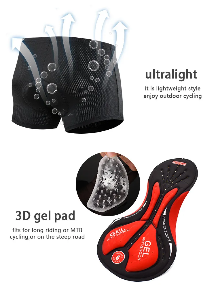 Мужское Велосипедное нижнее белье WOSAWE велосипедные шорты для горных велосипедов