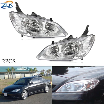 

ZUK Pair Front Bumper Headlight Headlamp For HONDA CIVIC 2004 2005 ES5 ES8 Halogen Head Light Head Lamp Sub-Assy