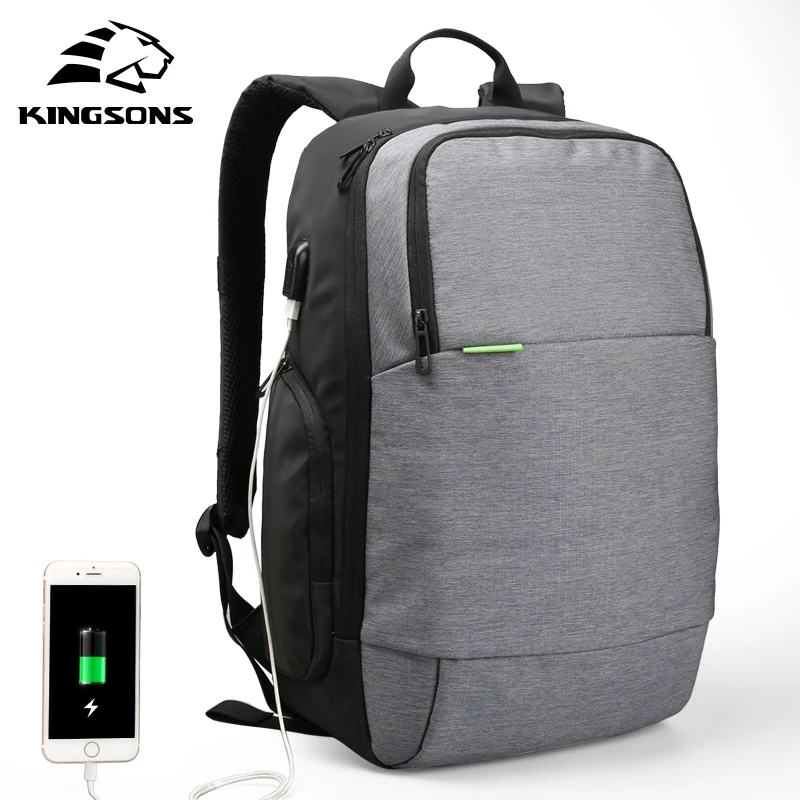 Kingsons Brand External USB Charge Travel Backpack Anti-theft Computer Bag For 15.6 inch Laptop Women Casual Backpacks