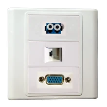 Коннекторы: LC+ RJ45+ VGA, Оптические LC разъемы, информация настенная пластина розетка крышка штепсельный порт