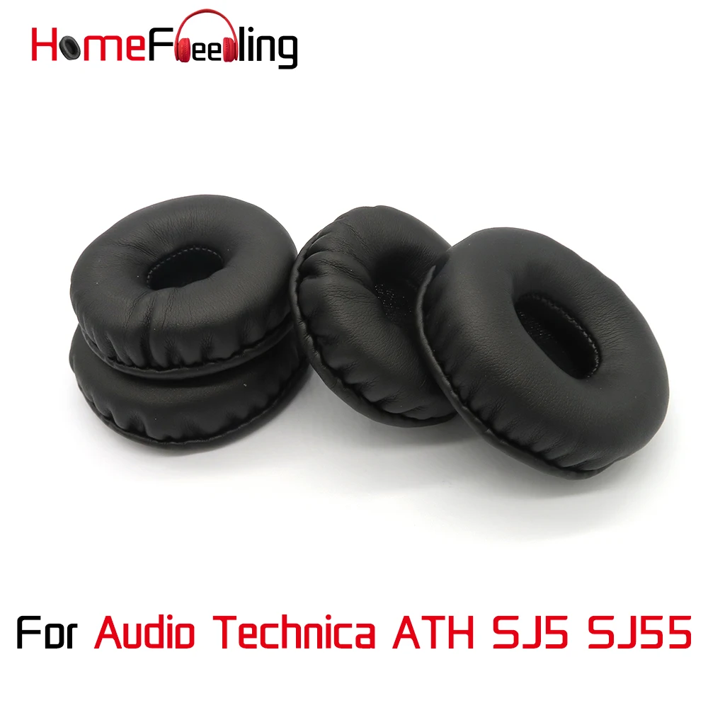 

Homefeeling Ear Pads For Audio Technica ATH-SJ5 ATH-SJ55 Earpads Round Universal Leahter Repalcement Parts Ear Cushions