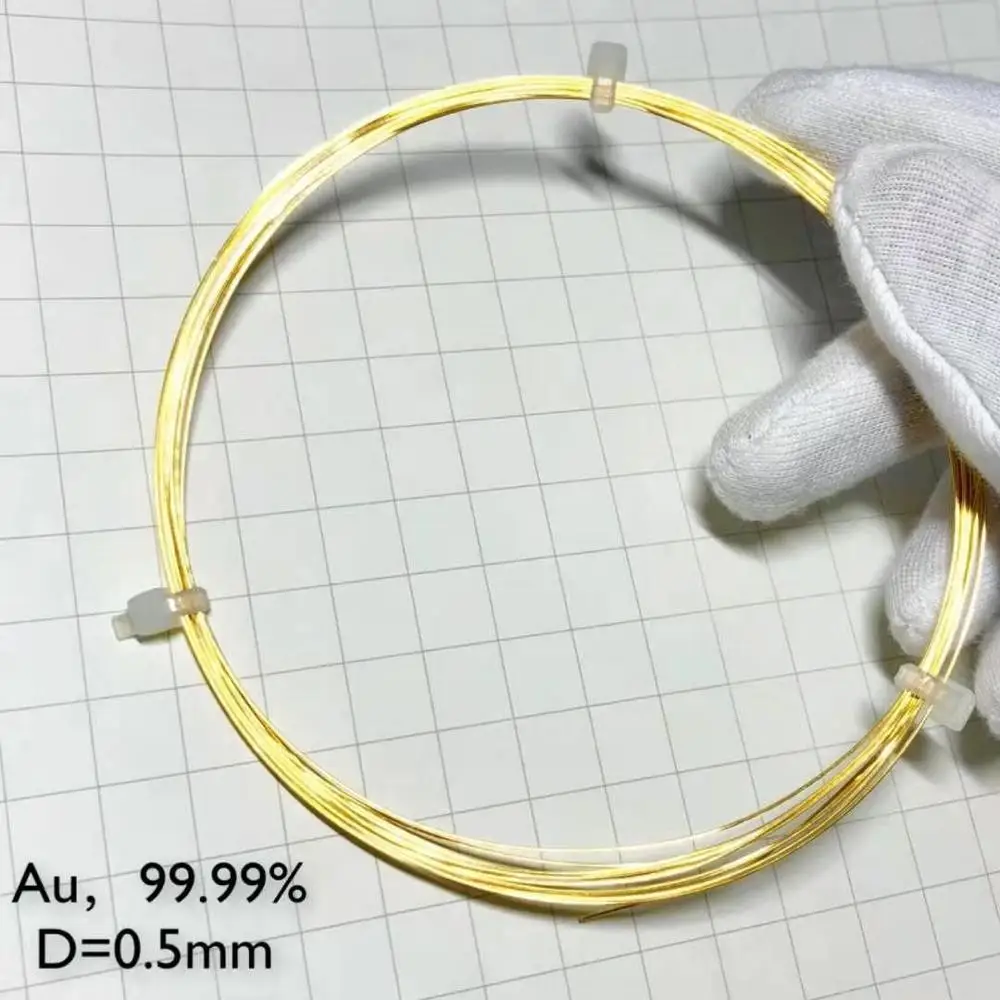 Dia 0.5x10cm Au золото металл 10 мм Плотность куб 99.99% чистый для коллекции элементов - Цвет: Dia 0.5x10cm