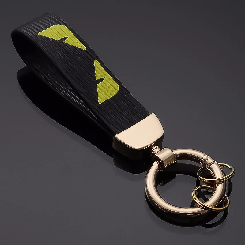 Little Monster Leather Metal Keychain Little Monster Auto Waist Key Chain Car Keyfob Rings Couple Keyholder Car Key - Цвет: 3