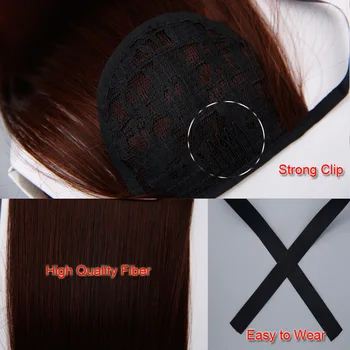 SHANGKE 24'' Long Kinky Curly Hair Pieces Ponytail Natural Clip In On Hair Extensions Flip In Fake Hair Tail Long Clip Ponytail 5