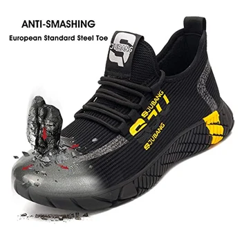 

Dropshipping Indestructible Lightweight Work Shoes Men And Women Steel Toe Shoes Comfortable Puncture-Proof Breathable ShoesTC21