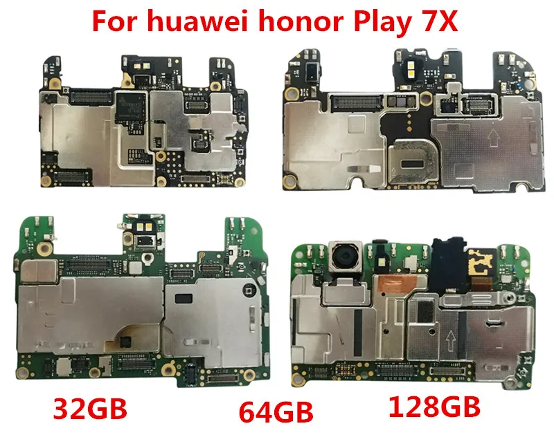 Полный работает разблокированный для huawei honor play 7x32 GB 64GB 128GB Материнская плата для huawei honor play 7x материнская плата