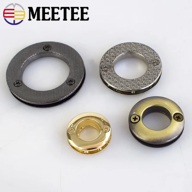 Металлические круглые D образные кольца Meetee 4 шт. отверстие винт для сумки ремня