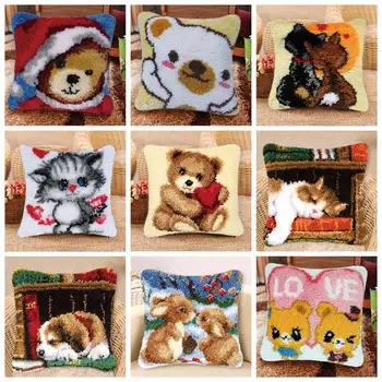 

Nicediy Latch Hook Foamiran For Needlework Knitted Cushion Canvas Cross Stitch DIY Embroidery Carpet Crocheting Yarn Hook Pillow