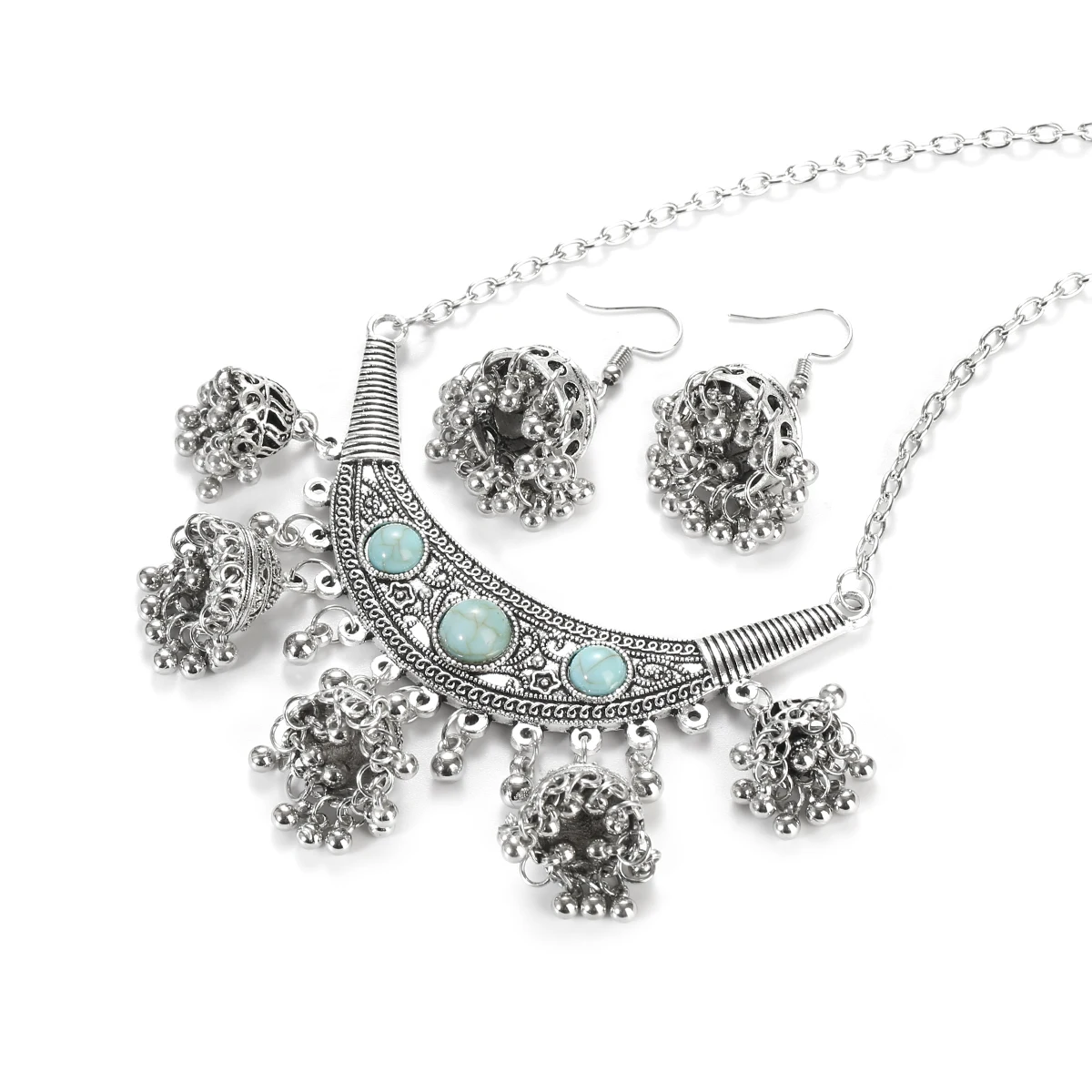 Collana vintage in argento sterling con pendente turchese acchiappasogni - Italia