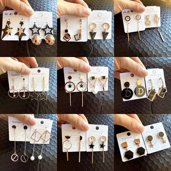 

30 Pairs/lot fashion women stainless steel earring lot jewelry wholesale top quality stainless steel jewelry earrings 200729-75