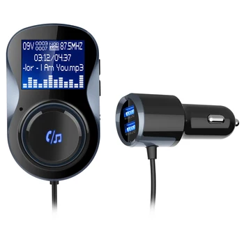 

Bluetooth FM Transmitter USB Ports Car Charger Audio Receiver Handsfree Mp3 player LCD display