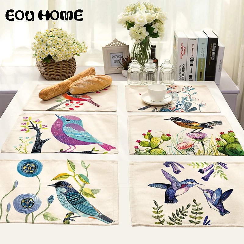 4 шт./компл. коврики из хлопка и льна износостойкие Изоляционные Коврики ручной