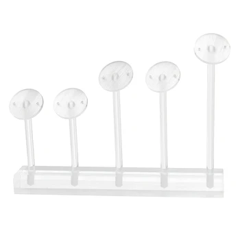 

Five Rows Stud Earrings Dangle Storage Jewellery Display Case Organizer Rack