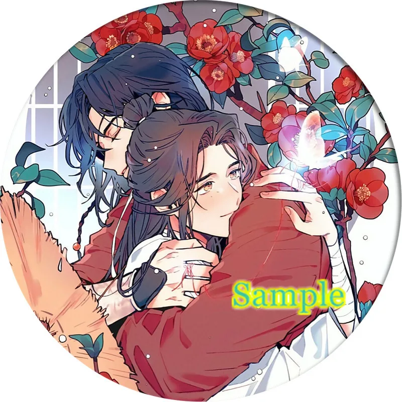 Cartoon tian guan ci fu Hua Cheng Xie Lian Cosplay Badge Brooch Pin Anime Accessories For Clothes Backpack Decoration gift