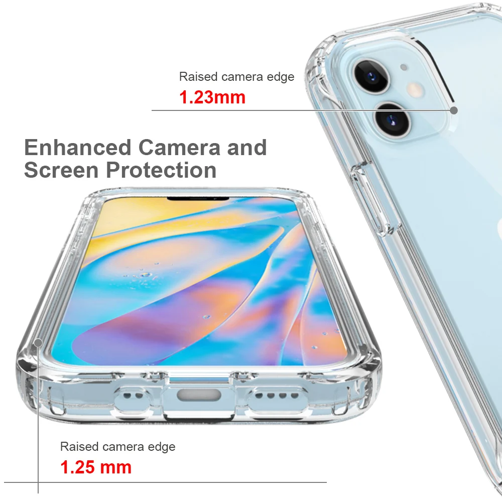 iphone 12 pro wallet case 2 in 1 High Transparency Bumper Shockproof Phone Case For iPhone 14 13 11 12 Pro Max XR XS Max X 7 8 Plus Silicone Protect Cover best iphone 12 pro case