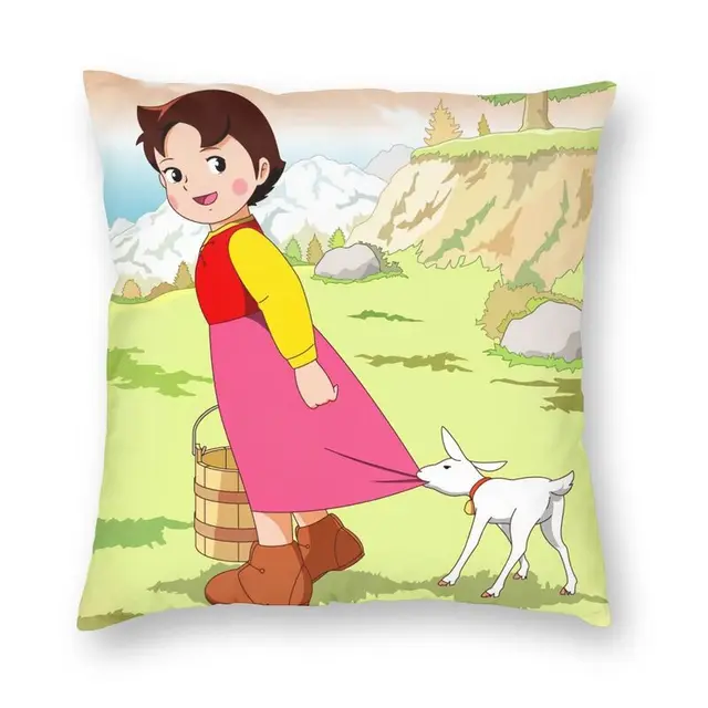 Anime Cushion Cover | Heidi Decoration | Alps Decoration | Heidi Girl Alps  | Heidi Pillows - Cushion Cover - Aliexpress