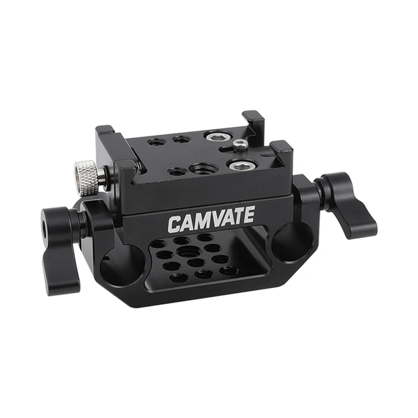 Adaptador de Liberação Base para Kit Rápida com 15mm Camvate Manfrotto Placa Dupla Haste Braçadeira Gaiola Câmera Dslr C2441 - Image 4