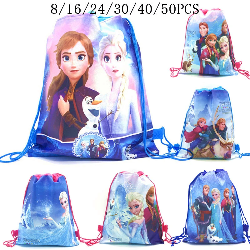 Verlating beu donderdag 8/16/24/50 Stuks Disney Frozen 2 Anna Elsa Verjaardagsfeestje Geschenken  Non woven Trekkoord tassen Kids Jongen Gunst Zwemmen School  Rugzakken|Geschenktasjes & Inpak Benodigheden| - AliExpress