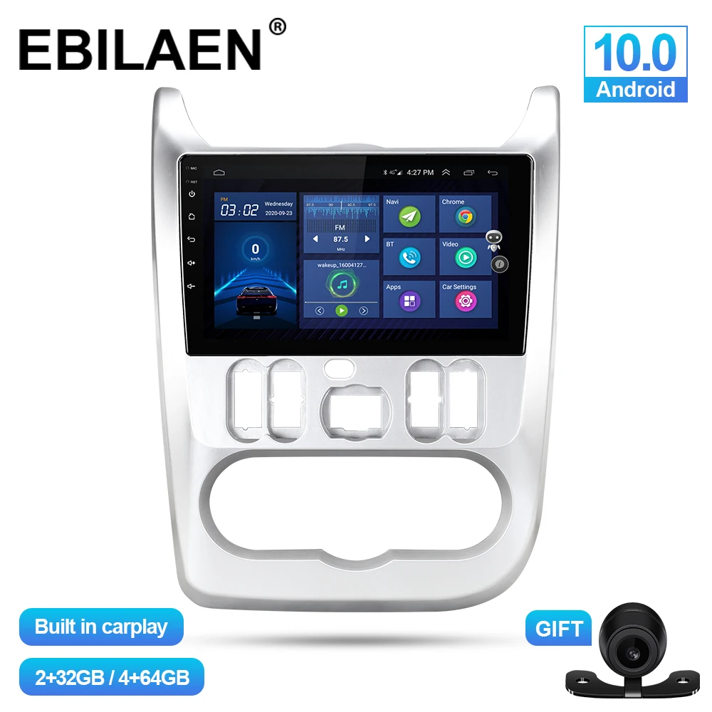 

Car Multimedia player For Renault Logan I Sandero Lada Lergus Dacia Android 10.0 Autoradio GPS Navigation Radio Camera Headunit