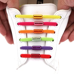 1pair No Tie Shoelaces Flats Elastic Shoe Laces Kids Adult Sneakers Shoelace Quick Lazy Laces Capsules Buckle Shoe Strings