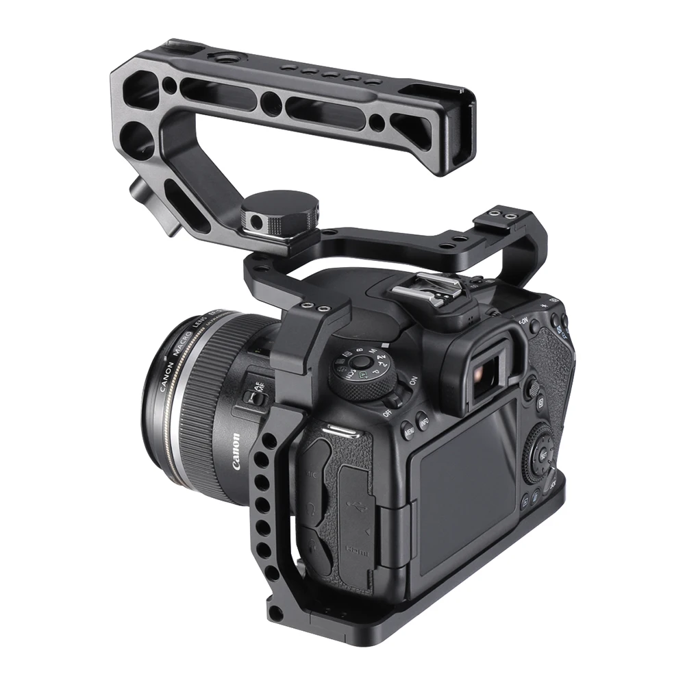 UURig алюминиевая клетка для камеры для Canon EOS 90D/80D/70D с креплением для холодного башмака Arri Hole 1/4 3/8 винт для микрофона СВЕТОДИОДНЫЙ монитор