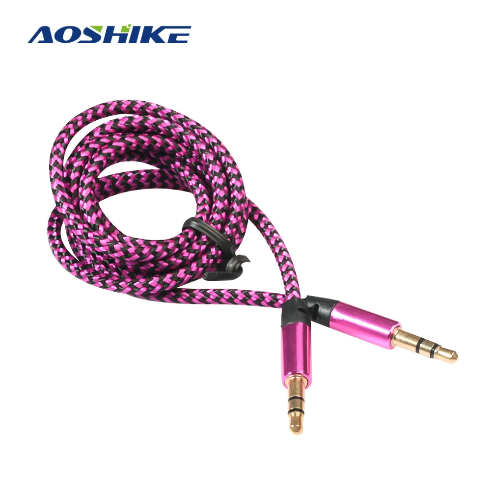 Aoshike 3 5 мм AUX 1 м аудио разъем штекер-штекер Aux кабель для samsung Xiaomi MP3 MP4 стерео