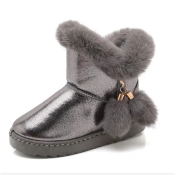 

2019 New Winter Children Boots Girls Snow Boots Fur Warm Kids Shoes Winter Good Quality Boot Girl Size 25-36