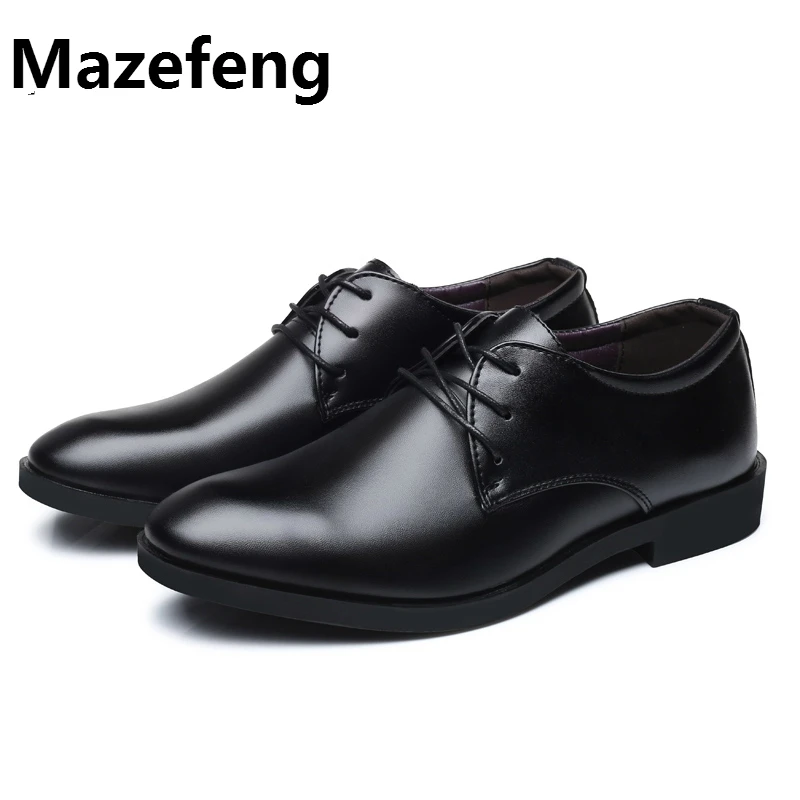 Новинка 2019 Мужская качественная обувь Mazefeng из искусственной кожи размер 37-44