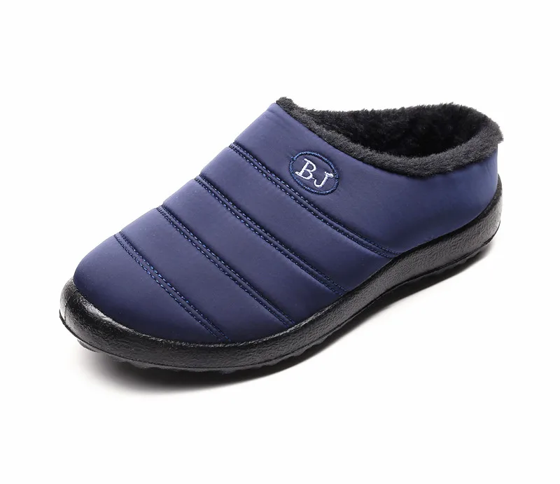 Size35-46; женская зимняя обувь из водонепроницаемого материала; пара зимних ботинок унисекс; Теплые повседневные ботинки на меху с нескользящей подошвой - Цвет: WOMEN BLUE