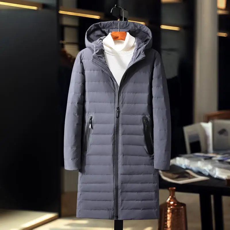 

Mens Hooded Duck Jackets Man Thick Winter Coats Male Fashion Long Down Overcoat Keep Warm Outerwear JK-8009